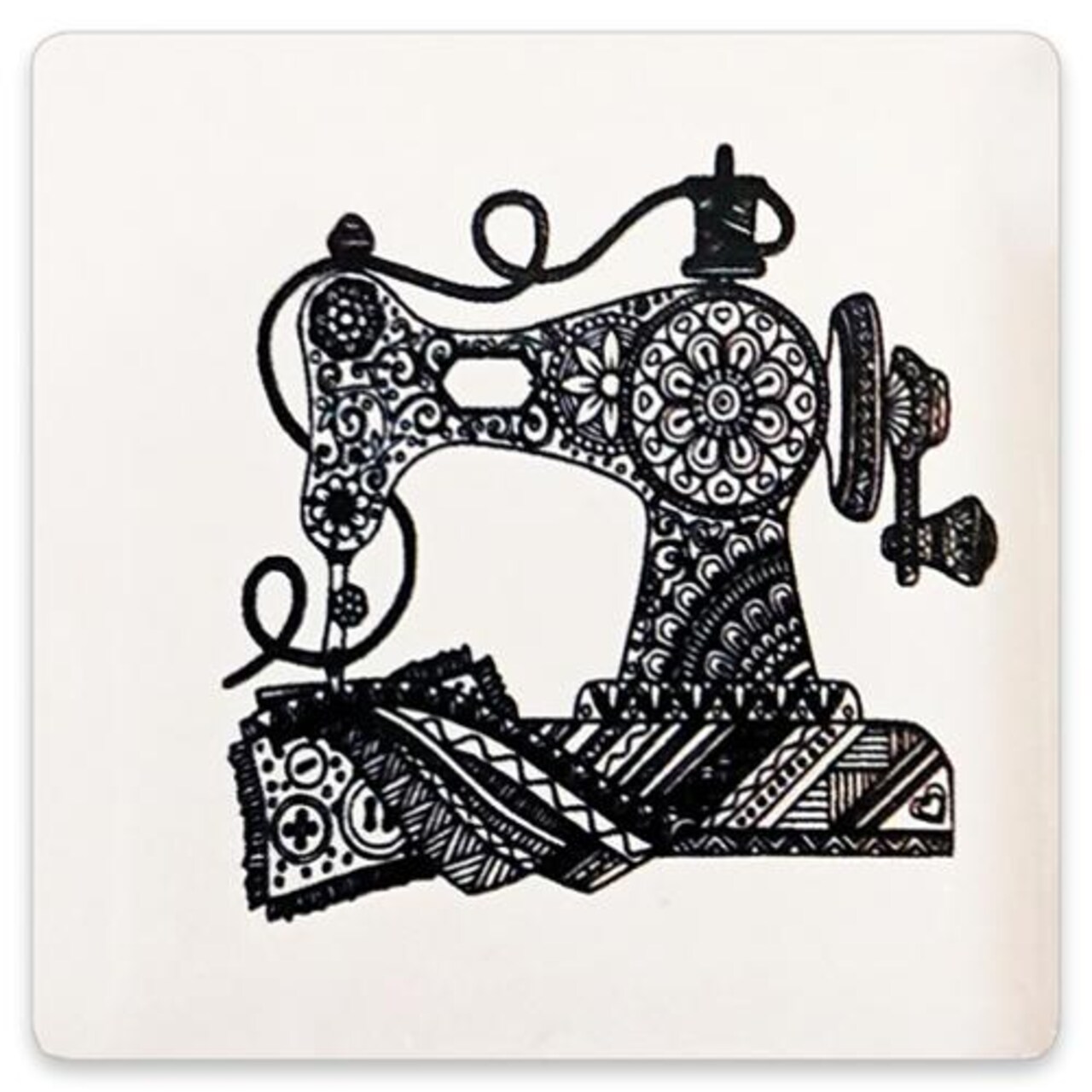 Fabric Fanatics Sewing Machine Mandella Ceramic Magnet FF2500